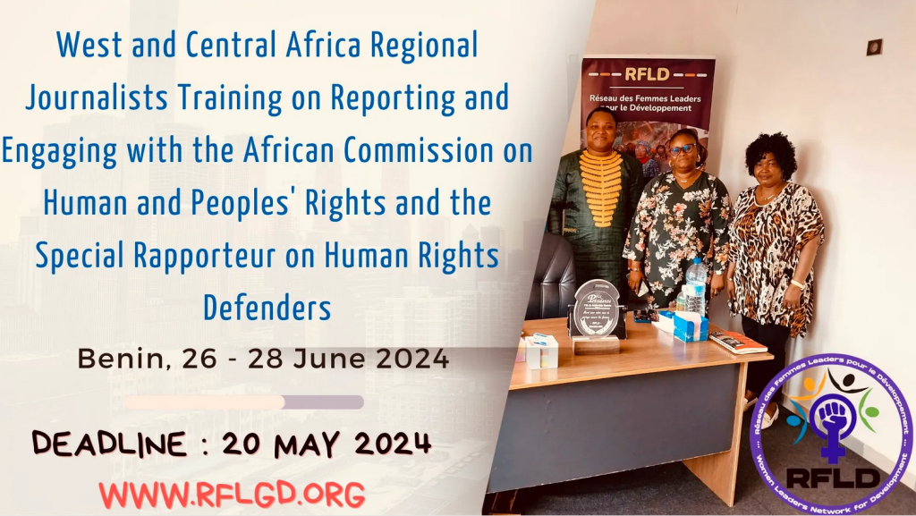 Fully Funded: RFLD Training Program for Journalists in West and Central Africa